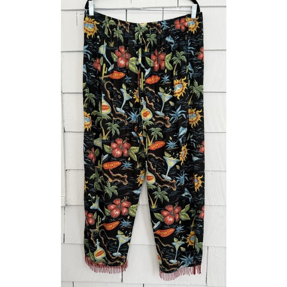 Soft Surroundings Women's TL Tropical Cocktail Pants Vacation Tourist Maximalist